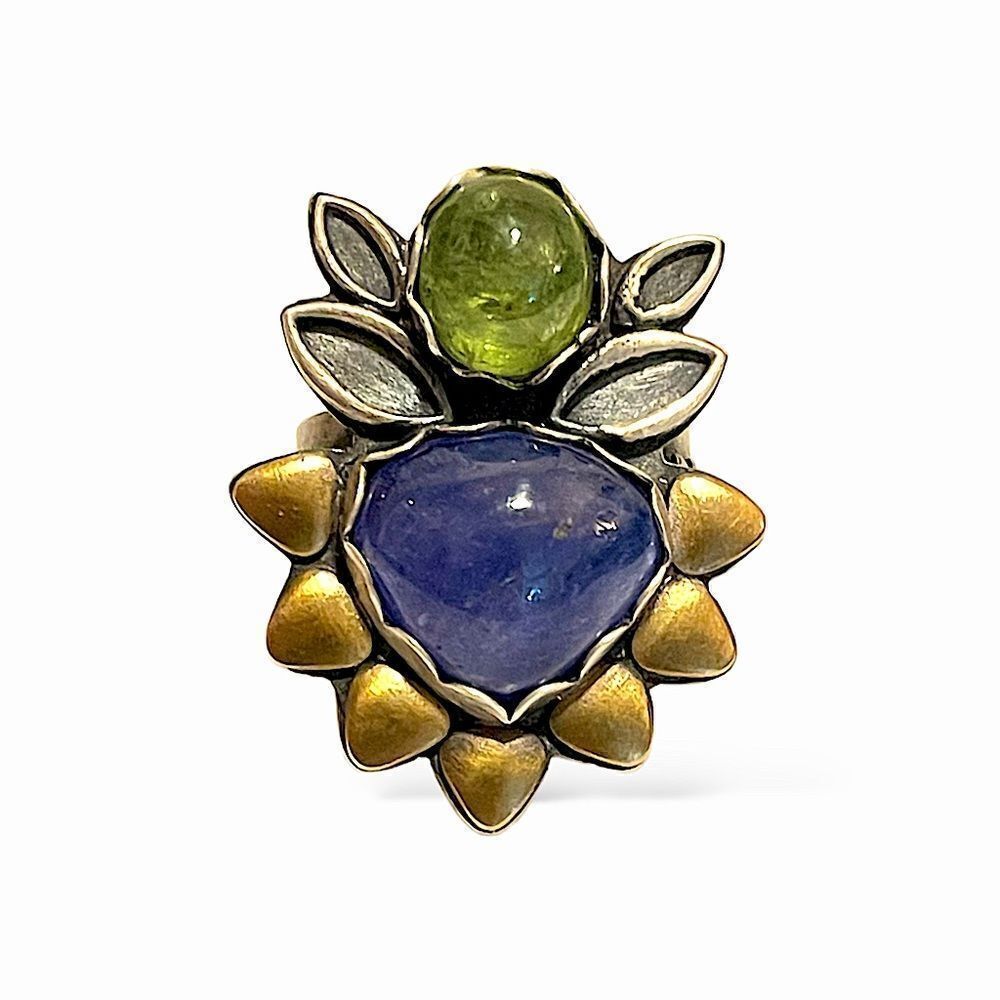 Custom Made Sterling Silver Art Deco Statement Ring (Adjustable)